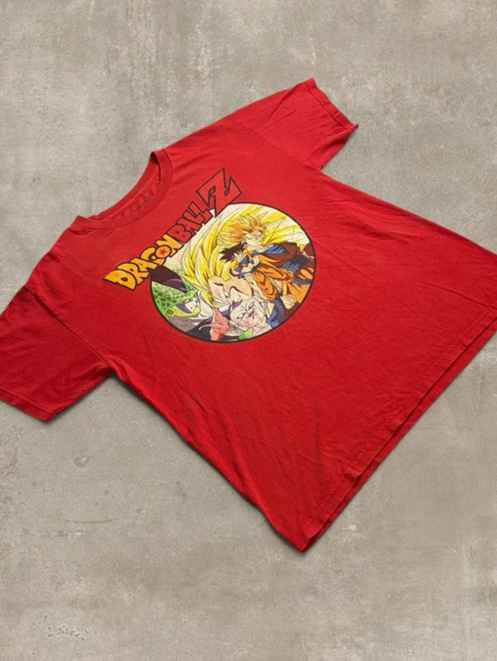 Dragon Ball Z Shirt Large Red Graphic Tee Ripple Junction Goku Cell Saga Anime
